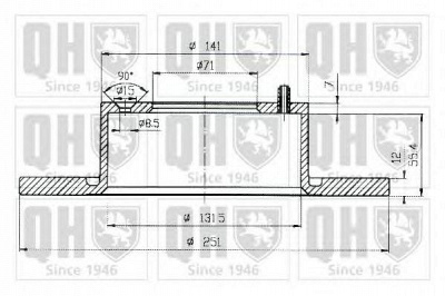 QUINTON HAZELL bdc4530 -  Тормозной диск
